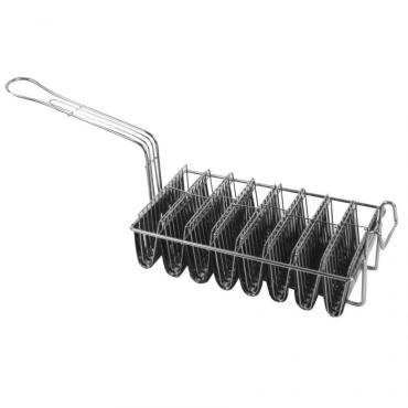 Thunder Group SLTA08 8 Mould Nickel Plated Taco Shell Basket
