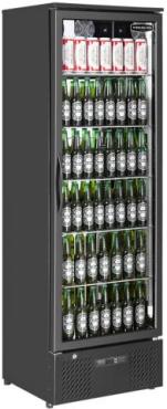 Sterling Pro Green SP110-BK Single Door Black Upright Bottle Cooler, 293 Litres