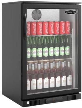 Sterling Pro Green SP1HC-BK Hinged Single Door Bottle Cooler, 106 x 330ml Bottles