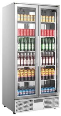 Sterling Pro Green SP220-STS Double Door Stainless Steel Upright Bottle Cooler, 458 Litres