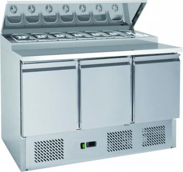 Chefsrange SP313 - Compact 3 Door Prep Counter with Topping Unit