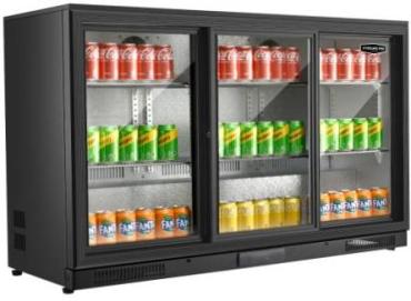 Sterling Pro Green SP3HC-BS Sliding Triple Door Bottle Cooler, 274 x 330ml Bottles