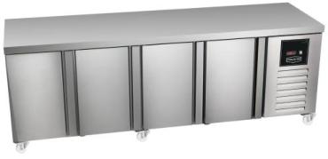 Sterling Pro Green SPI-6-250-40-NS Stainless Steel 4 Door Fridge Counter, 600mm Deep