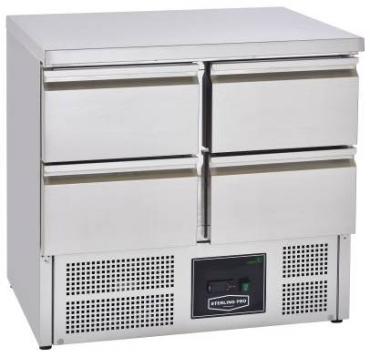 Sterling Pro Cobus SPU201-4D Undermounted Fridge Counter 4 Drawers, 220 Litres