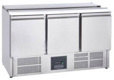 Sterling Pro Cobus SPU300SL 3 Door Saladette Hinged Lid & Chop Board, 368 Litres