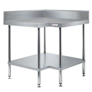 Simply Stainless 600mm Deep Corner Wall Table