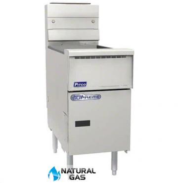 Pitco SSH60W-SSTC High Efficiency Gas Fryer with Solid State Temperature Controls - 23-27 Litre
