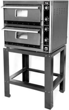 Super Pizza PO5050DE Commercial Twin Deck Electric Pizza Oven - 8 x 9