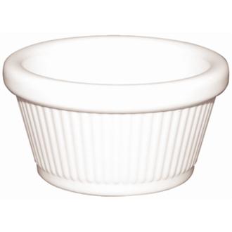 T814 Kristallon Melamine Fluted Ramekins White 76mm x 12