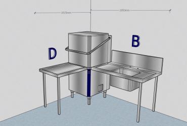 Cater-Wash Passthrough Dishwasher Tabling Package 4