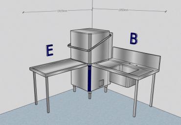 Cater-Wash Passthrough Dishwasher Tabling Package 6