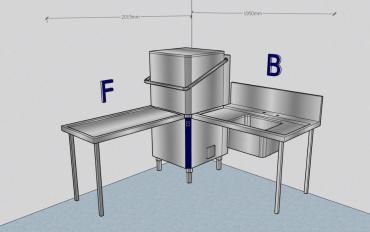 Cater-wash Passthrough Dishwasher Tabling Package 8