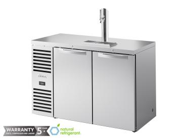 True TDR52-RISZ1-L-S-SS-2 Keg Chiller / Dispenser, Stainless Steel Ext, 2 Solid Swing Doors