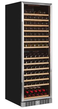 Tefcold TFW400-2S Stainless Steel Frame Commercial Dual Zone Wine Cooler - 163 x 750ml Bottles