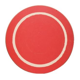 U027 Round Casual Red Dining Mat