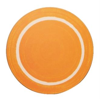 U028 Round Casual Yellow Dining Mat