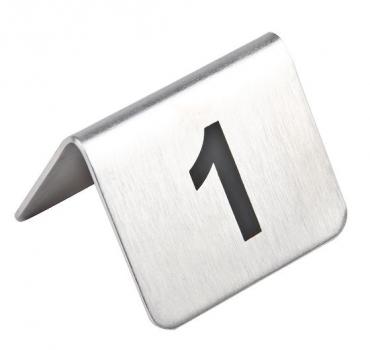 U046 Stainless Steel Table Numbers 1-10 (Pack of 10)
