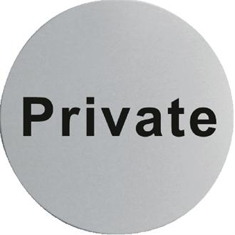 U061 Stainless Steel Door Sign - Private