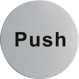 U063 Stainless Steel Door Sign - Push