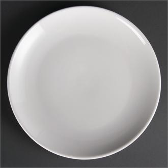 U079 Olympia Whiteware Coupe Plates 250mm- pack of 12.