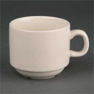 U106 Olympia Ivory Stacking Tea Cups 206ml 7.5oz