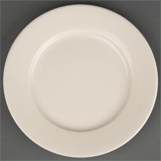 U118 Olympia Ivory Wide Rimmed Plates 150mm