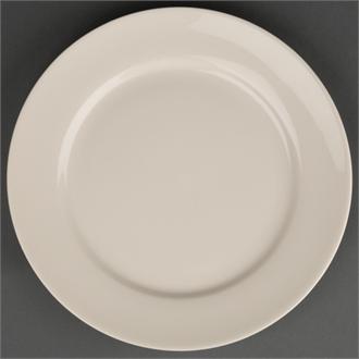 U119 Olympia Ivory Wide Rimmed Plates 200mm