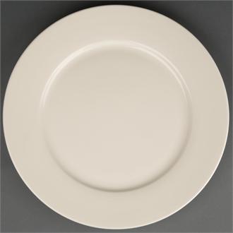 U123 Olympia Ivory Wide Rimmed Plates 310mm