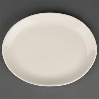 U126 Olympia Ivory Oval Coupe Plates 202mm
