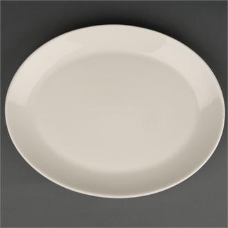 U127 Olympia Ivory Oval Coupe Plates 290mm