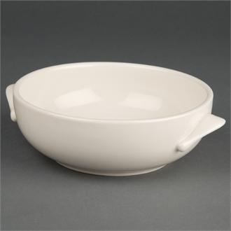 U136 Olympia Ivory Handled Soup Bowls 425ml 15oz