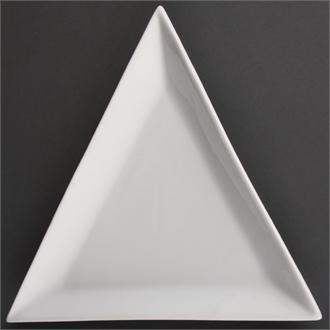 U166 Olympia Whiteware Triangle Plates 180mm