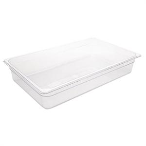 Vogue Polycarbonate 1/1 Gastronorm Container 100mm Clear - U225 