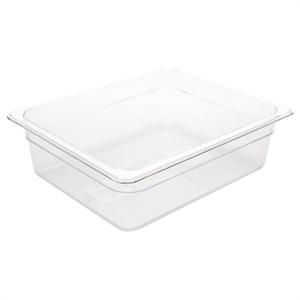 Vogue U229 Polycarbonate 1/2 Gastronorm Container 100mm Clear