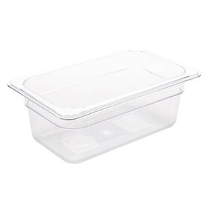 Vogue U237 Polycarbonate 1/4 Gastronorm Container 100mm Clear 