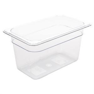Vogue U238 Clear Polycarbonate 1/4 Gastronorm Container 150mm