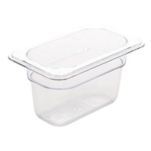 Vogue Polycarbonate 1/9 Gastronorm Container 100mm Clear - U243