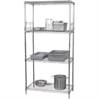 U256 4 Tier Wire Shelving Kit 915x 610mm