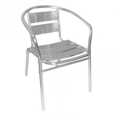 Bolero U419  Aluminium Stacking Chairs (Pack of 4)