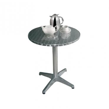 Bolero U426 Round Bistro Table Stainless Steel 800mm