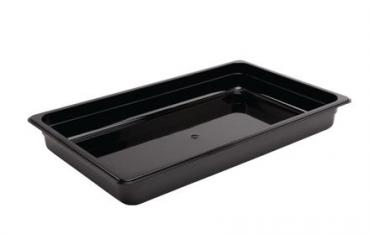 Vogue U454 Polycarbonate 1/1 Gastronorm Container 65mm Black