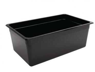 Vogue U457 Polycarbonate 1/1 Gastronorm Container 200mm Black