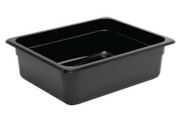 Vogue U459 Polycarbonate 1/2 Gastronorm Container 100mm Black