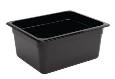 Vogue U460 Polycarbonate 1/2 Gastronorm Container 150mm Black