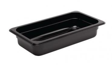 Vogue U462 Polycarbonate 1/3 Gastronorm Container 65mm Black