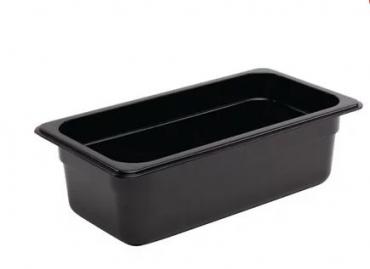 Vogue U463 Polycarbonate 1/3 Gastronorm Container 100mm Black