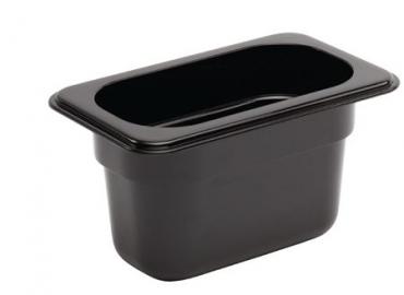 Vogue U473 Polycarbonate 1/9 Gastronorm Container 100mm Black