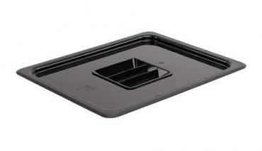 Vogue U475 Polycarbonate 1/2 Gastronorm Lid Black