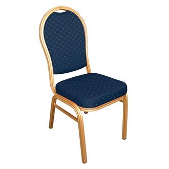 Bolero U526 Aluminium Arched Back Banquet Chairs Blue (Pack of 4)