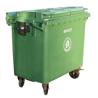 U668 Roll Top Lid Wheelie Bin 1100Ltr